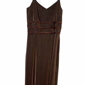 Brown Spaghetti Strap Dress